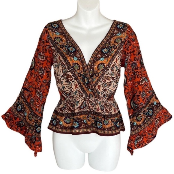 Free People Rosalie Wrap‎ Top - Picture 3 of 13